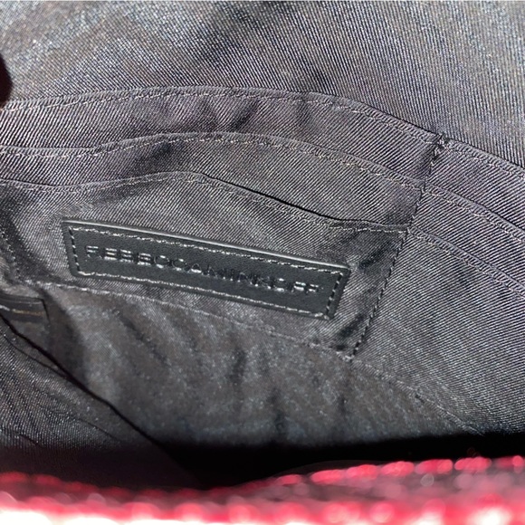 Rebecca Minkoff Sunday Leo red Snakeskin Clutch NWT - Picture 6 of 10